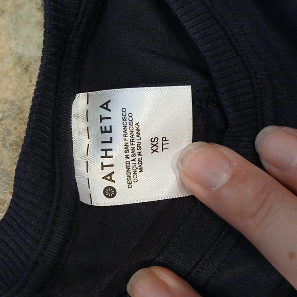 Athleta With Ease Open Back Rib Tank Black XXS - Picture 4 of 5